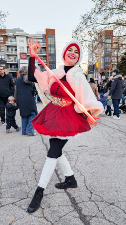 led-candy-cane-circus-performer-christmas-tree-lighting-toronto